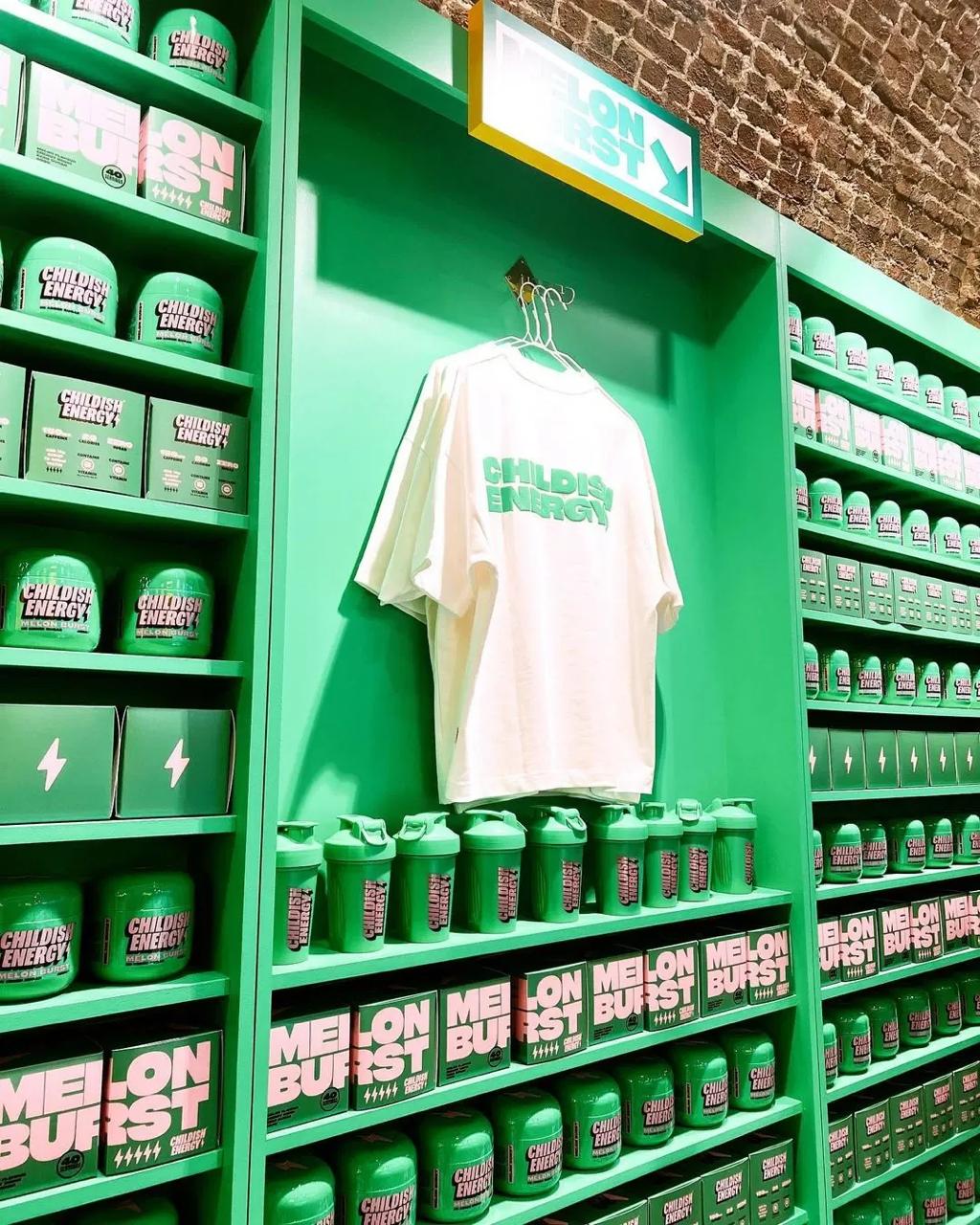 Finished branded retail production display